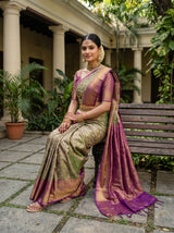 MIMOSA Green Saree Saree — pose 5 styling detail