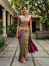 MIMOSA Green Saree Saree — pose 6 styling detail