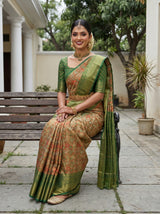 MIMOSA Orange Saree Saree — pose 8 styling detail