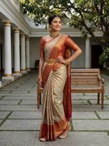 MIMOSA Pista Saree Saree — pose 4 styling detail