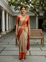 MIMOSA Pista Saree Saree — pose 6 styling detail