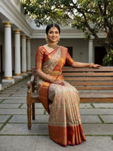 MIMOSA Pista Saree Saree — pose 8 styling detail
