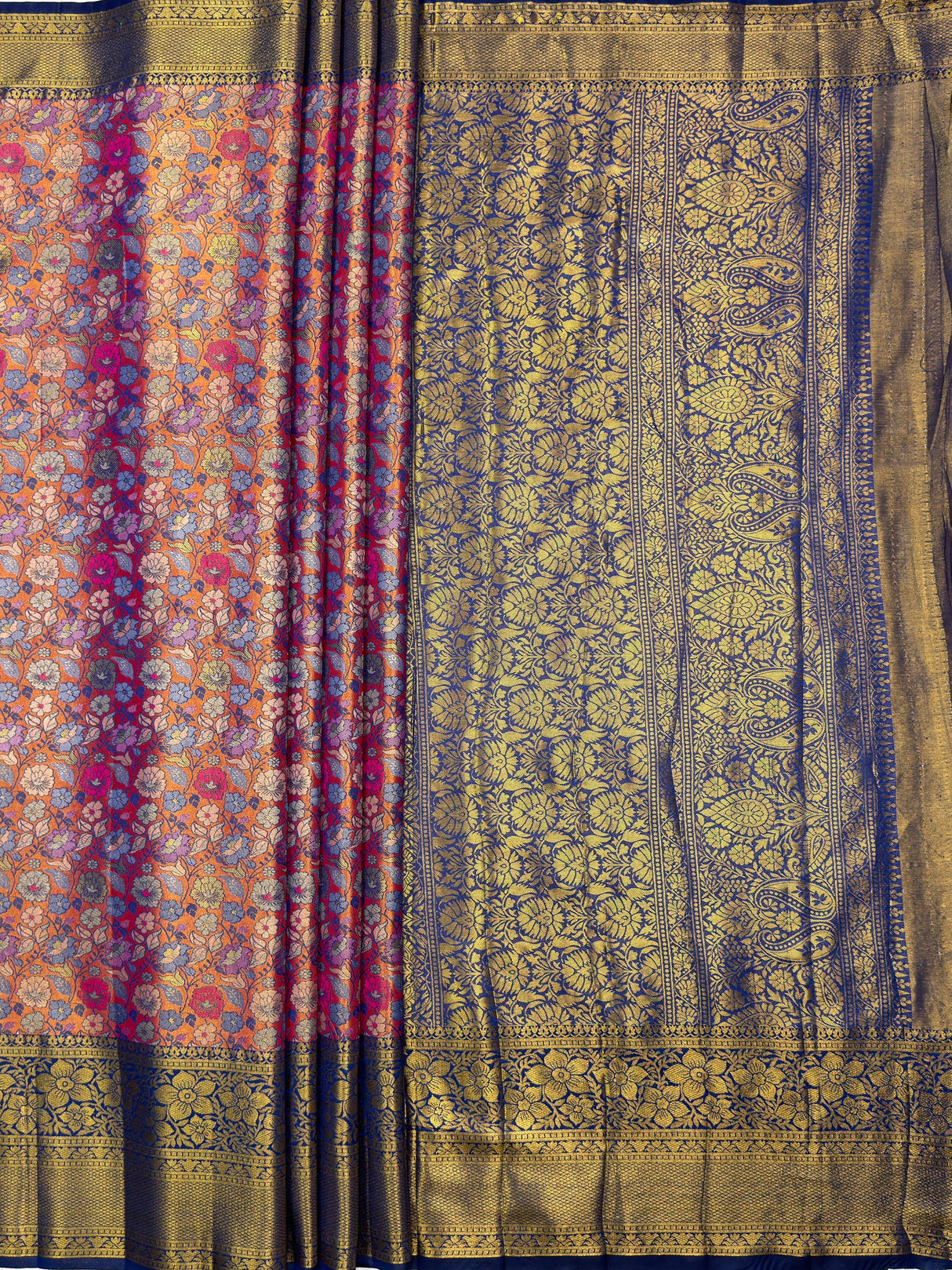 MIMOSA Rani Saree Saree — pallu and zari work detail