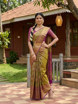 MIMOSA Green Saree Saree — pose 4 styling detail