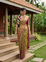 MIMOSA Green Saree Saree — pose 6 styling detail
