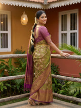MIMOSA Green Saree Saree — pose 7 styling detail