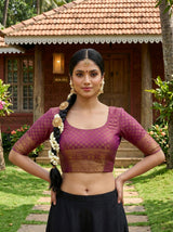 MIMOSA Green Saree Saree — blouse close-up
