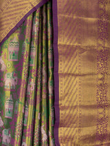 MIMOSA Green Saree Saree — fleets shot full lifestyle