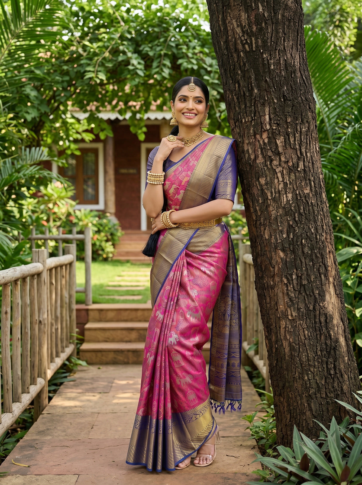 MIMOSA Rani Saree Saree — pose 9 styling detail