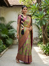 MIMOSA Green Saree Saree — pose 9 styling detail