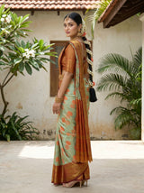 MIMOSA Pista Saree Saree — pose 5 styling detail