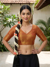 MIMOSA Pista Saree Saree — blouse close-up
