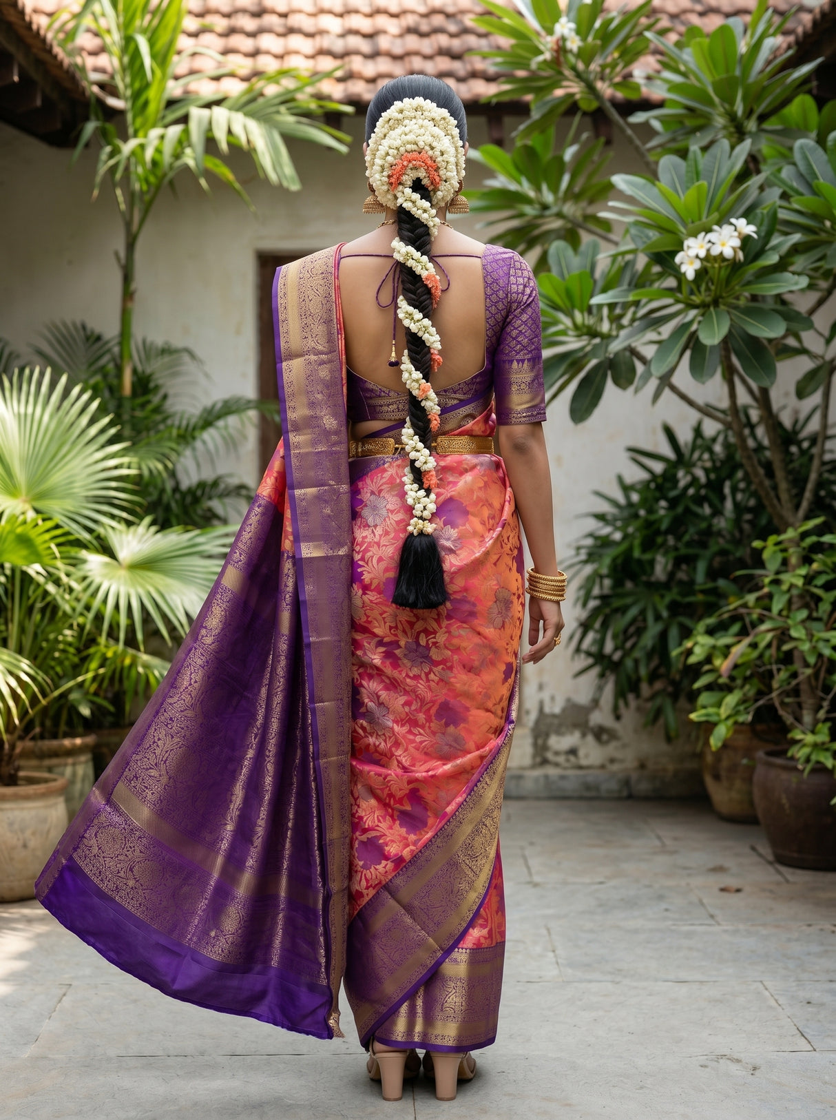 MIMOSA Rani Saree Saree — pose 2 styling detail