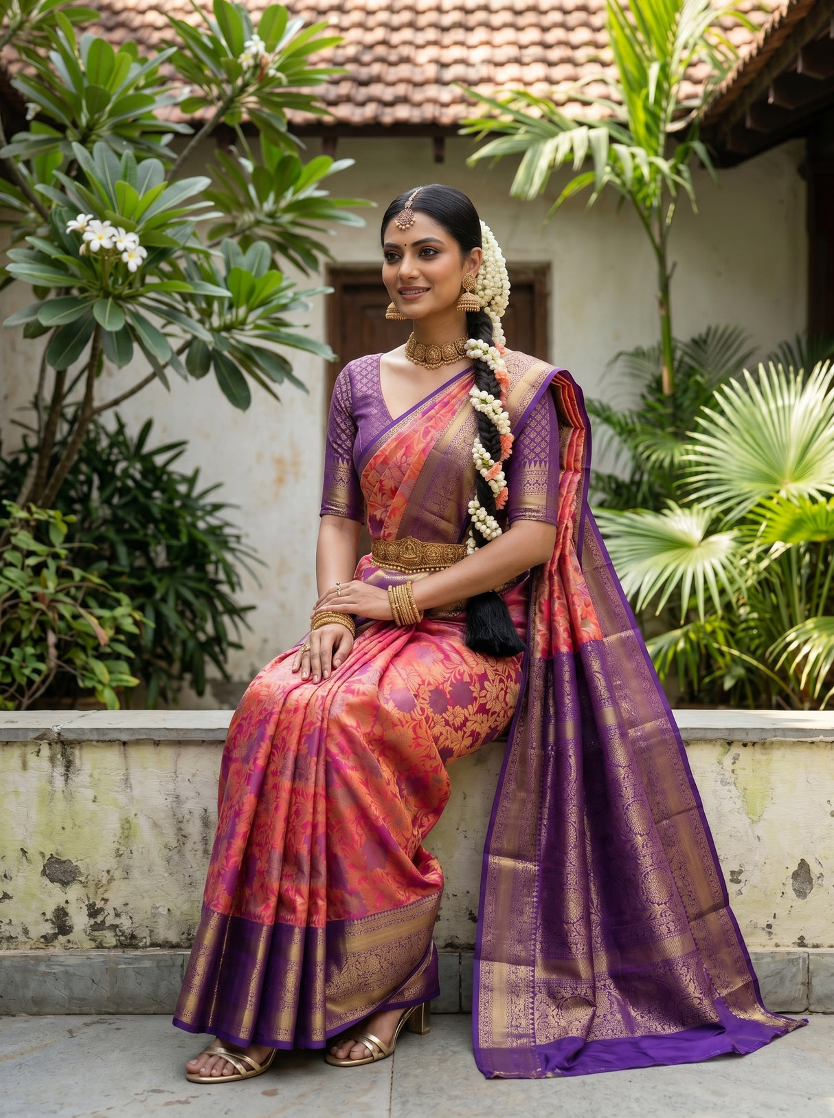 MIMOSA Rani Saree Saree — pose 8 styling detail