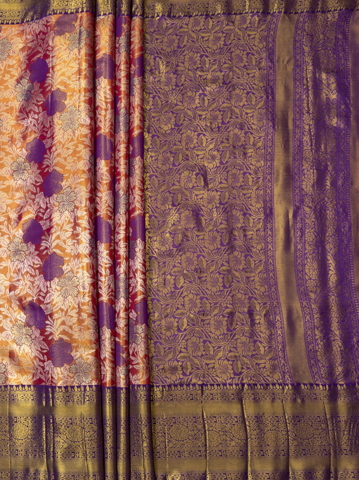 MIMOSA Rani Saree Saree — pallu and zari work detail