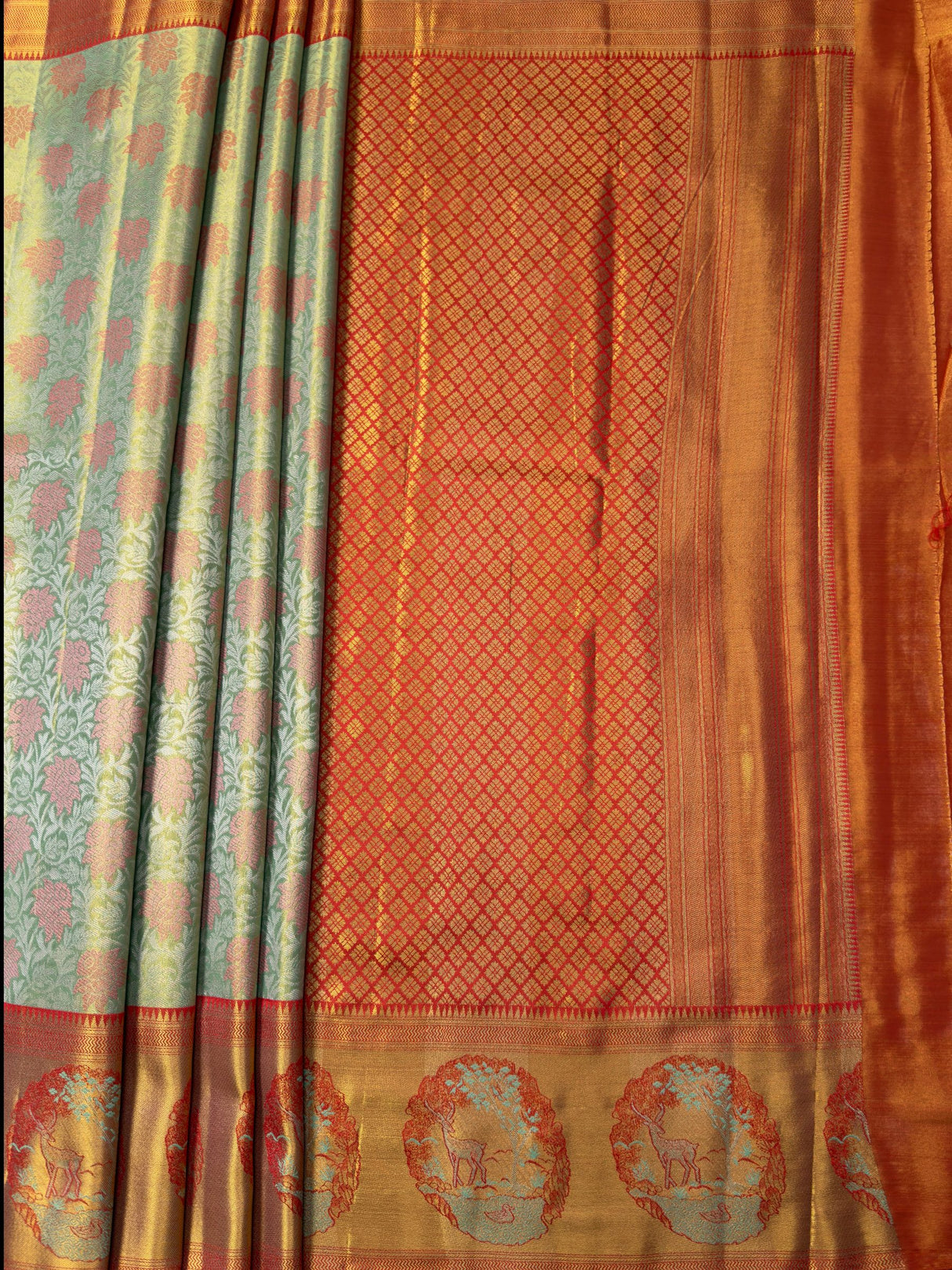 MIMOSA Saree Saree — pallu and zari work detail