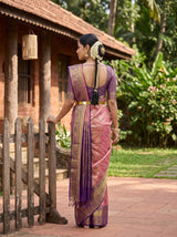 MIMOSA Rani Kanjivaram Art Silk Saree — Full saree body and pallu shot