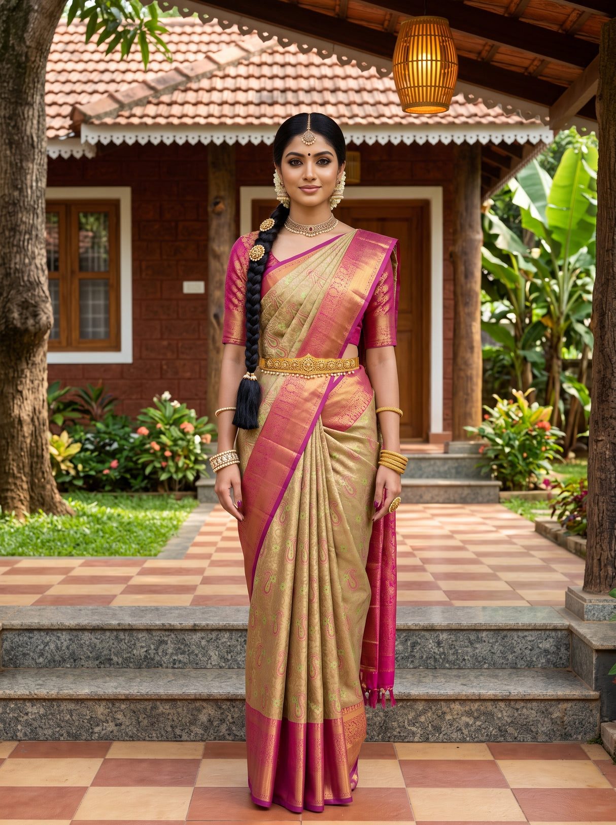 MIMOSA Saree Saree — front view on mannequin
