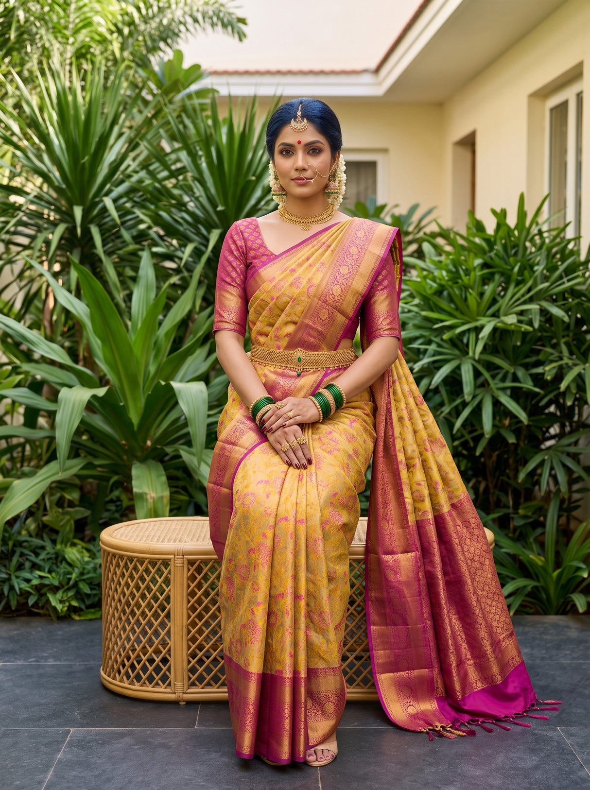 Gold  Saree