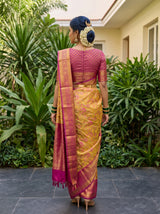 MIMOSA Gold Saree Saree — pose 2 styling detail