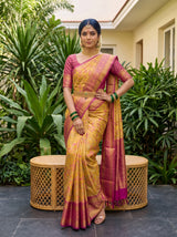 MIMOSA Gold Saree Saree — pose 4 styling detail
