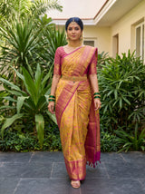 MIMOSA Gold Saree Saree — pose 6 styling detail