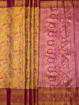 MIMOSA Gold Saree Saree — pallu and zari work detail