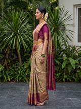 MIMOSA Magenta Saree Saree — pose 3 styling detail