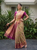 MIMOSA Magenta Saree Saree — pose 5 styling detail