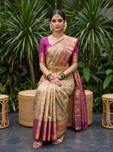 MIMOSA Magenta Saree Saree — pose 8 styling detail