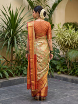 MIMOSA Pista Saree Saree — pose 2 styling detail
