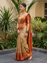 MIMOSA Pista Saree Saree — pose 3 styling detail