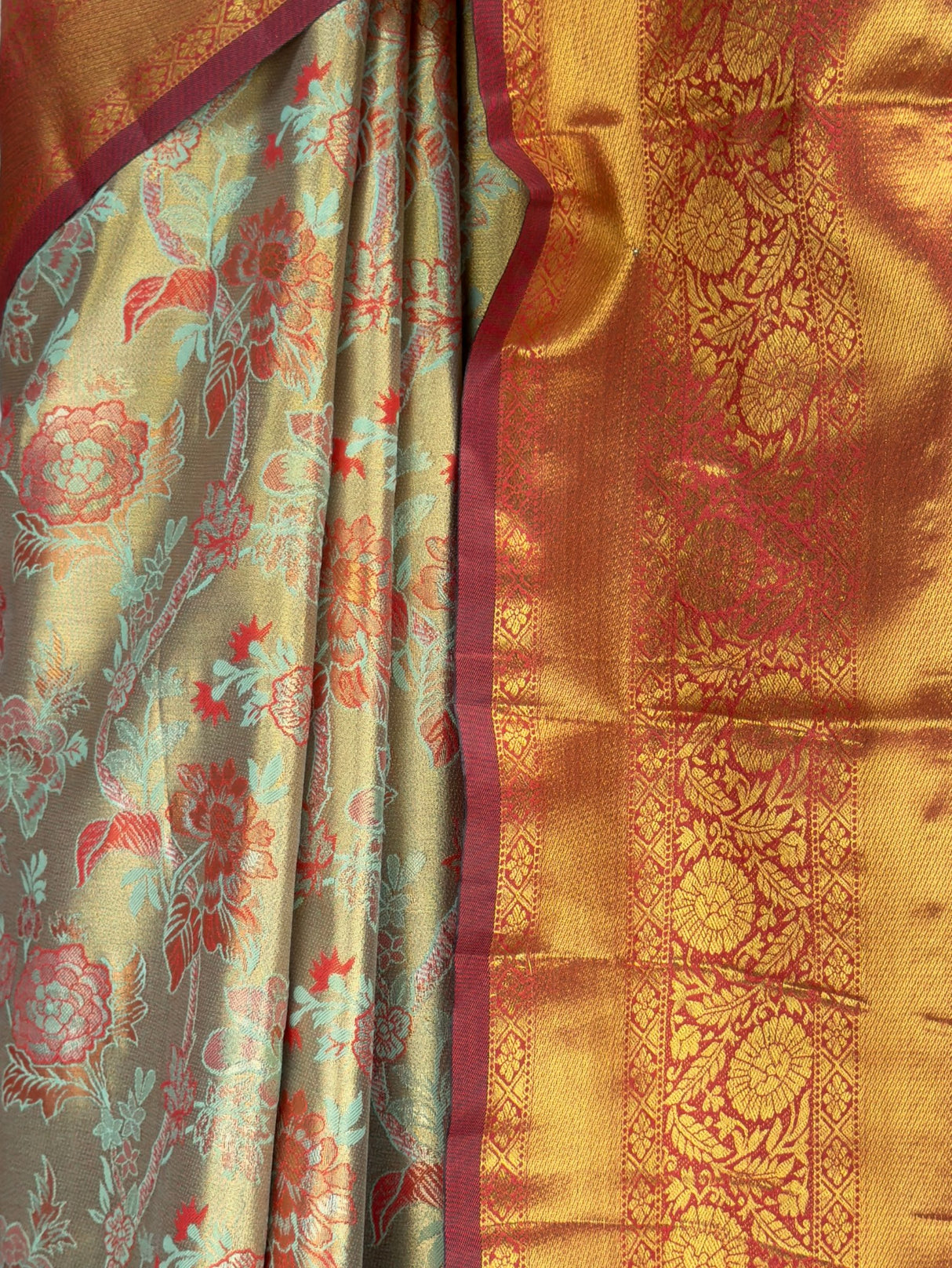 MIMOSA Pista Saree Saree — fleets shot full lifestyle