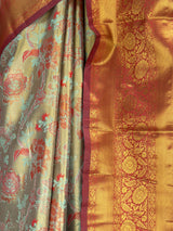 MIMOSA Pista Saree Saree — fleets shot full lifestyle