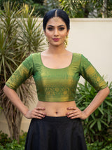 MIMOSA Red Saree Saree — blouse close-up