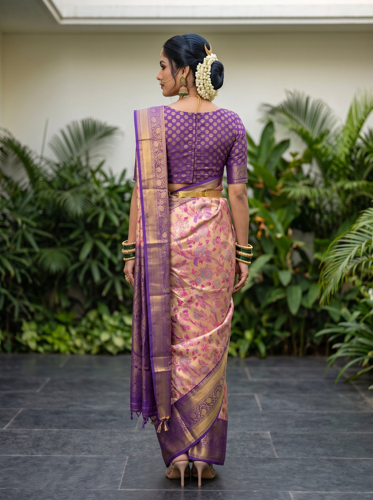 MIMOSA Rani Saree Saree — pose 2 styling detail