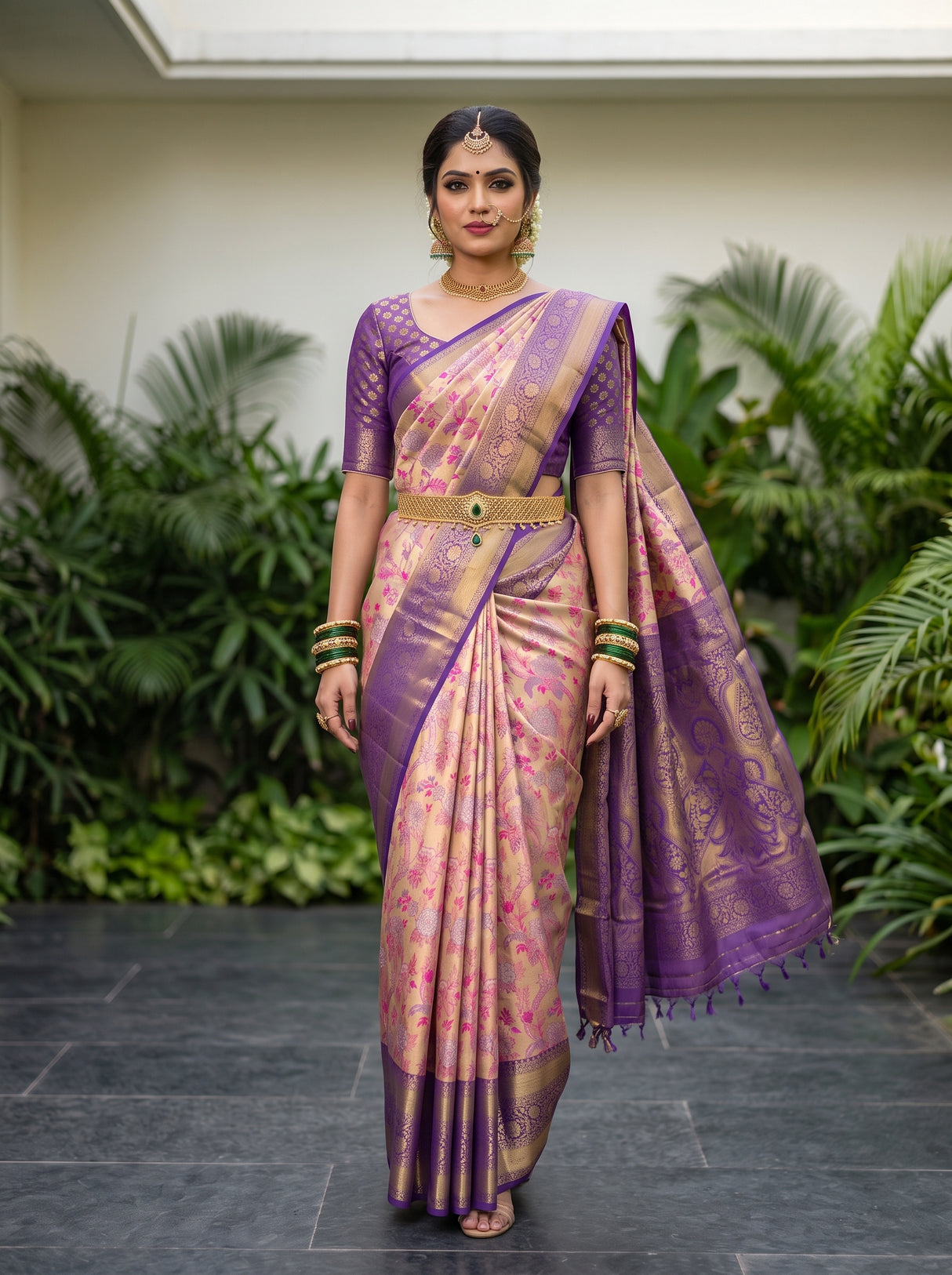 MIMOSA Rani Saree Saree — pose 6 styling detail