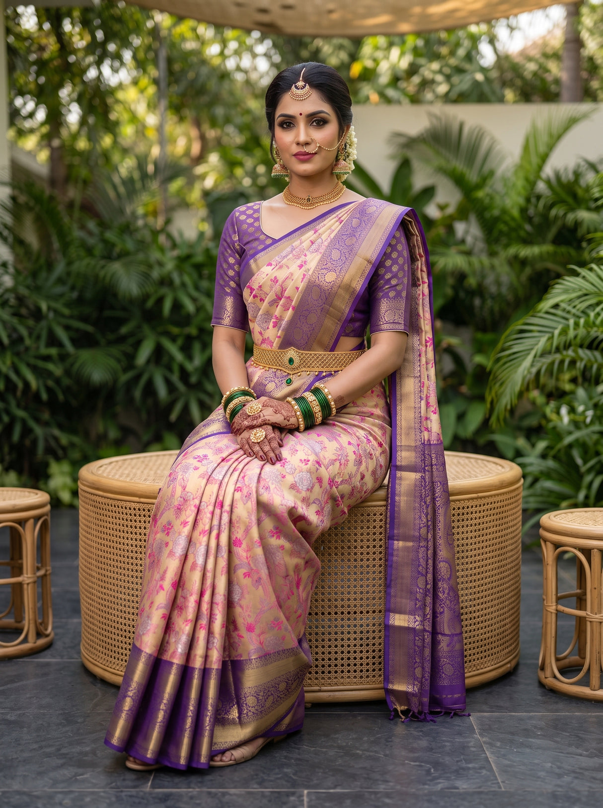 MIMOSA Rani Saree Saree — pose 8 styling detail