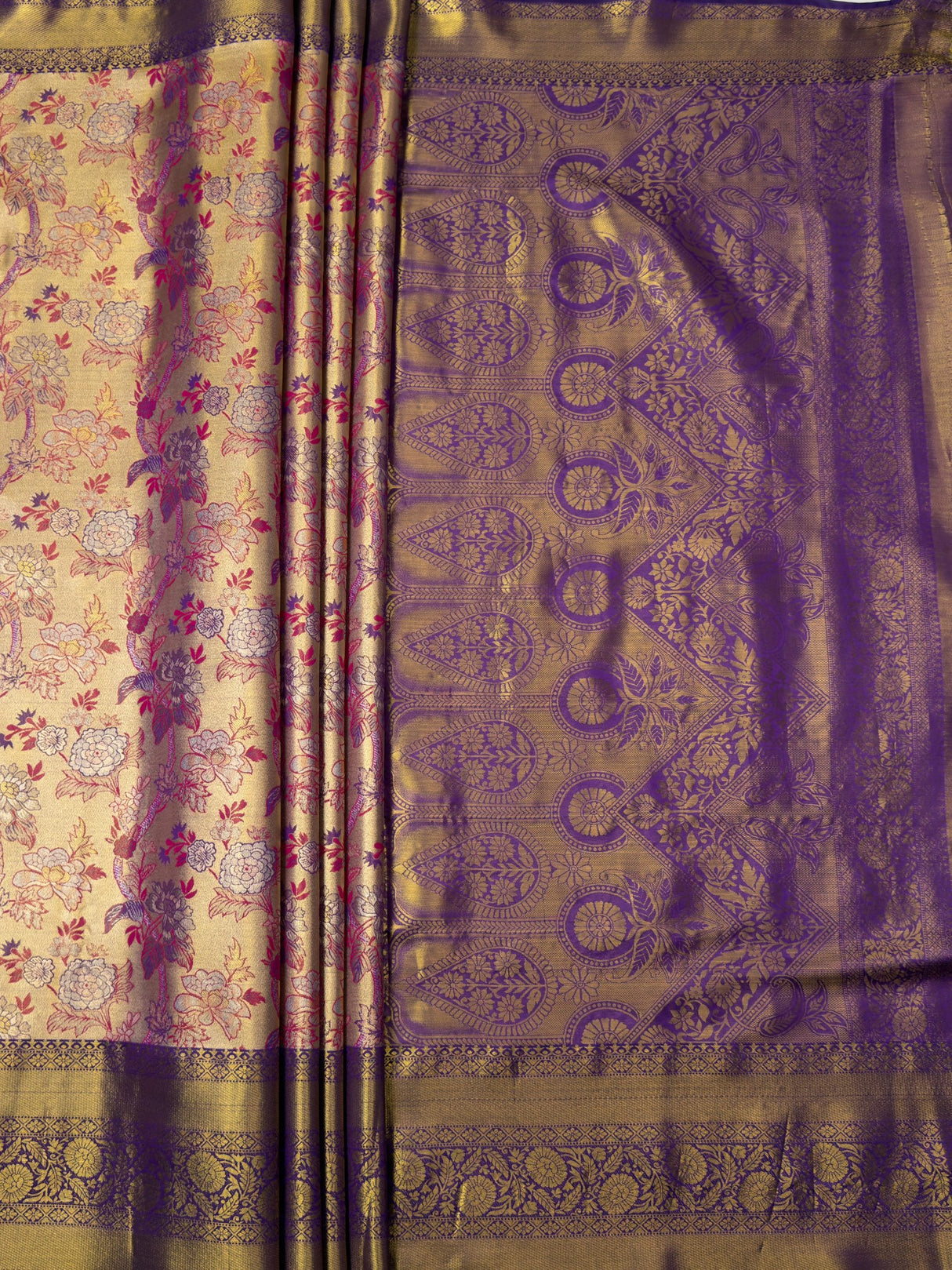 MIMOSA Rani Saree Saree — pallu and zari work detail