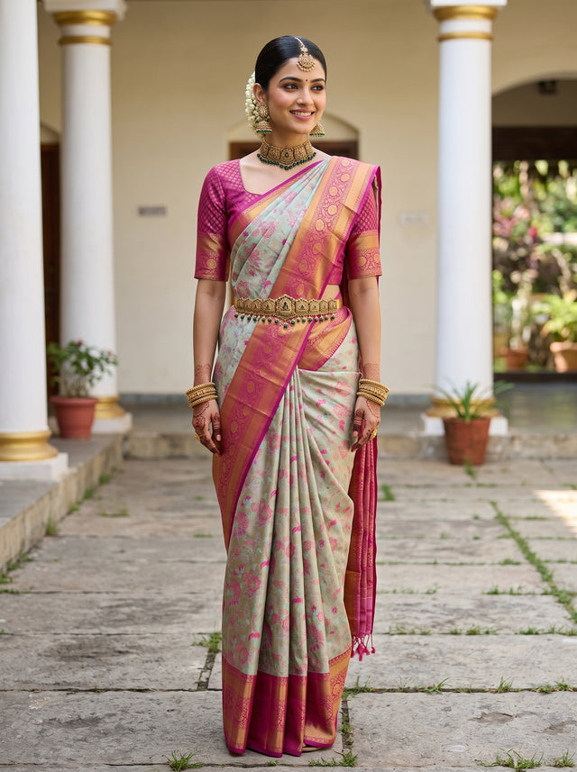 MIMOSA Saree Saree — front view on mannequin
