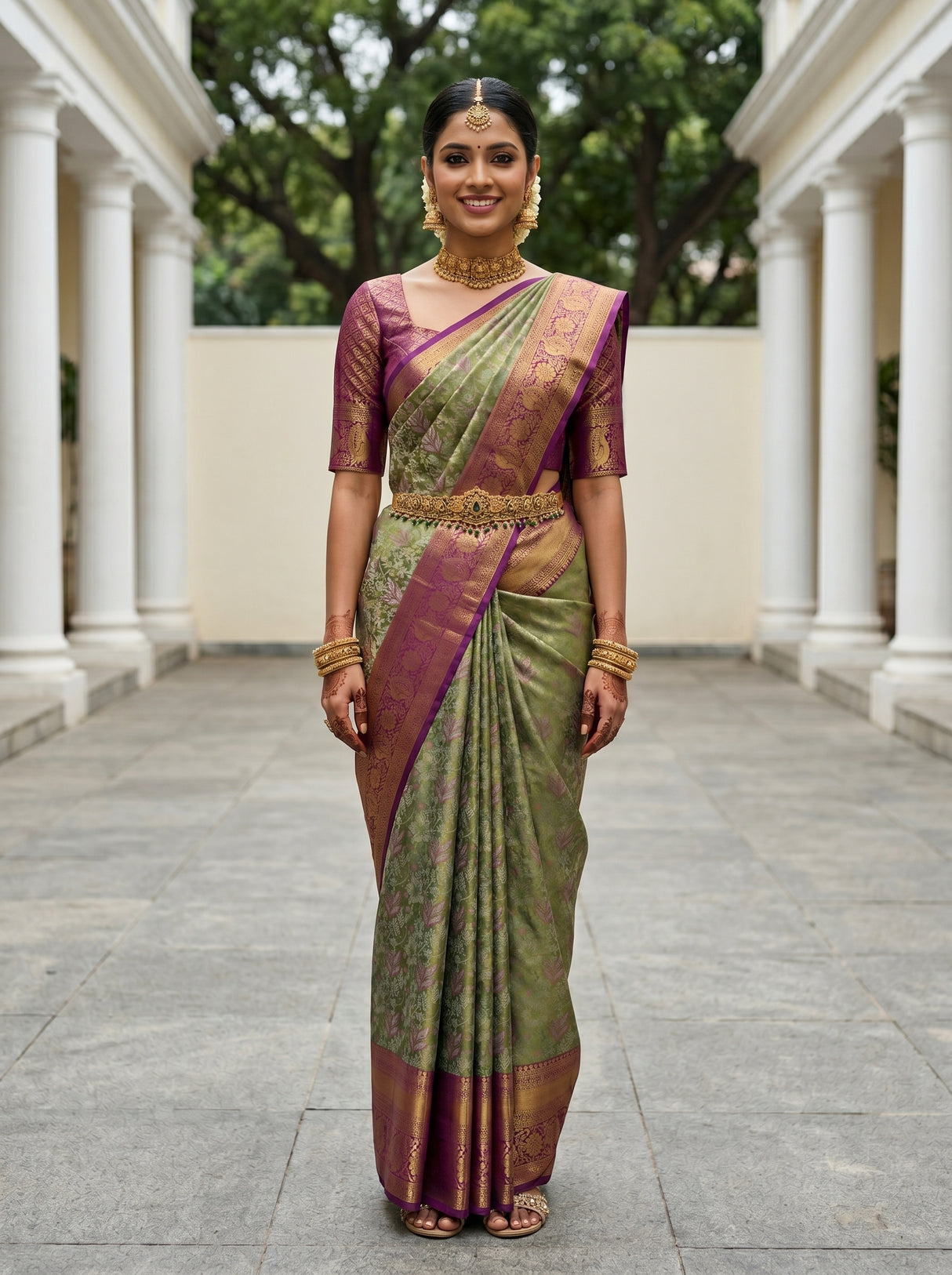 MIMOSA Saree Saree — front view on mannequin