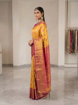 MIMOSA Gold Kanjivaram Art Silk Saree — pose 5 styling detail