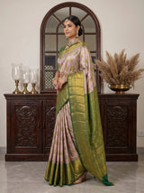 MIMOSA Lavender Kanjivaram Art Silk Saree — pose 3 styling detail