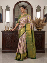 MIMOSA Lavender Kanjivaram Art Silk Saree — pose 9 styling detail