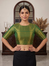 MIMOSA Lavender Kanjivaram Art Silk Saree — blouse close-up