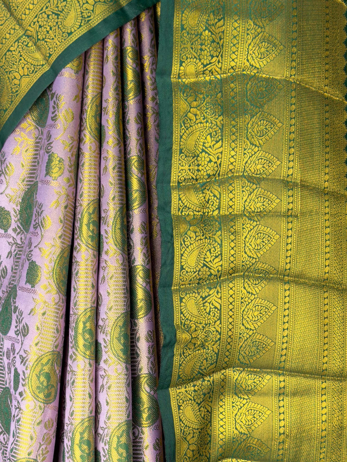 MIMOSA Lavender Kanjivaram Art Silk Saree — fleets shot full lifestyle