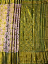 MIMOSA Lavender Kanjivaram Art Silk Saree — pallu and zari work detail