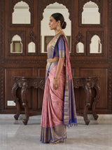 MIMOSA Rani Kanjivaram Art Silk Saree — pose 3 styling detail