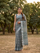 Grey  Saree