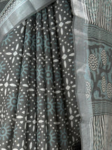 MIMOSA Grey Saree Saree — fleets shot full lifestyle
